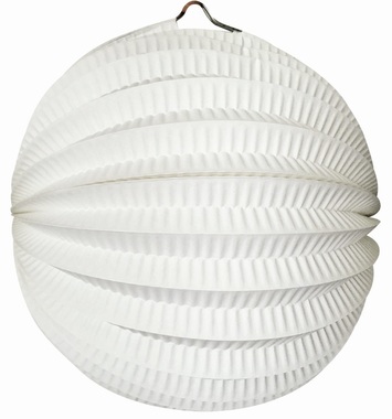 Lampión guľatý 21 cm biely 