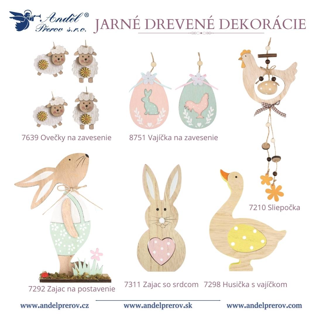 Jarné drevené dekorácie