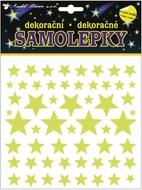 Samolepky svietiace v tme hviezdy 18x18cm