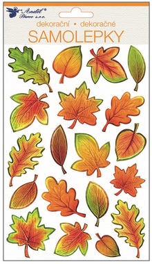 Samolepky plastické 25x14 cm, jesenné listy