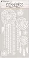 10486 Samolepky na zeď bílý lapač snů s glitry 24 x 47 cm-1