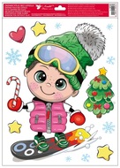 Okenná fólia – Chlapček na snowboarde