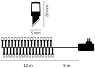 11014 Osvětlení vánoční12m-120 LEDbarevná+5m přívodní kabel-3