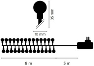 11023 Osvětlení vánoční bílé kuličky 8m-80 LED+5m přívodní kabel-4