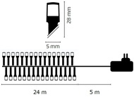 11056 Osvětlení vánoční 24m-240 LED teplá bílá+5m přívodní kabe-3