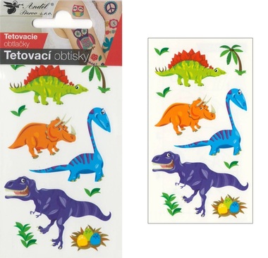 Tetovacie obtlačky10,5x6 cm-malé  dinosaury