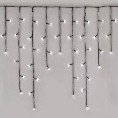 Osvetlenie vianočné vodopád 10m-600 LED biela+5m prívodný kábel