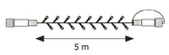 11086 Osvětlení vánoční - nadstavitelný řetěz 5 m-50 LED studená bílá+ 5 cm přívodní kabel-2