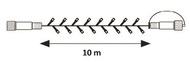 11087 Osvětlení vánoční - nadstavitelný řetěz 10 m-100 LED studená bílá+ 5 cm přívodní kabel-2