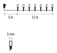 11252 Osvětlení vánoční 12 m - 120 LED jantarová + 5 m přívodní kabel + časovač-3