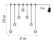 11330 Girlanda hvězdy pyramida 70 LED, teplá bílá -4