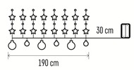 11403 Osvětlení girlanda koule zlatá 1,9 m, teplá bílá 20 LED-3