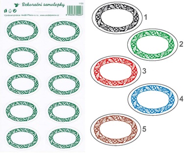 Samolepky na koreničky plný ovál 25x14cm