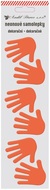 Reflexné samolepky ruky, oranžové 7x28,5 cm