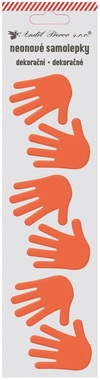 Reflexné samolepky ruky, oranžové 7x28,5 cm