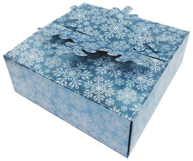 Krabička skladacia darčeková modrá 15x15x5 cm