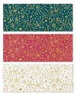 Baliaci papier zlatá potlač 3 motívy, 70 g, 500 x 70 cm