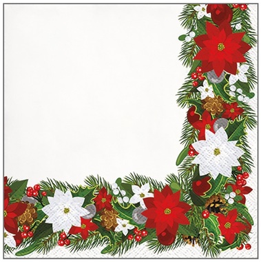 Papierové servítky vianočné, trojvrstvové 33 x 33 cm, 20 ks