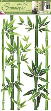 Samolepky na stenu bambus zelený, 69x32 cm.