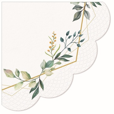 Papierové obrúsky, Eucalypt, 3-vrstvové, okrúhle O 32 cm, 12 ks