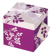 Darčeková krabička - 6.Kvetinová fialová