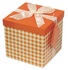 Darčeková krabička-9. Kockovaná oranžová