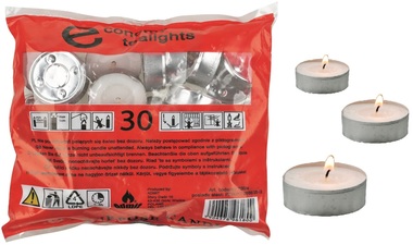 Čajové sviečky 30 kusov, 10g, 3 - 4 hod.