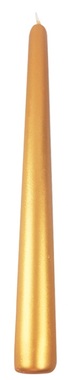 Sviečka kónická zlatá LAK 22x240 mm