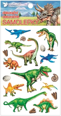 Samolepky plastické dinosaury 10,5 x 19 cm