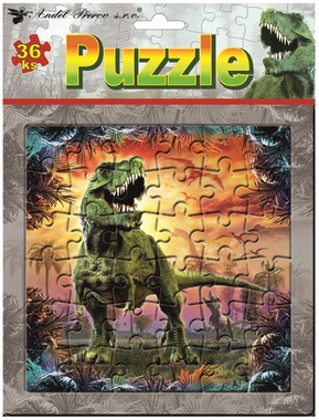 Puzzle 20 x 20 cm, 36 dielikov, dinosaurus 1