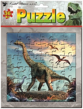 Puzzle 20 x 20 cm, 36 dielikov, dinosaurus 2