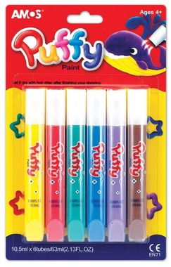 Puffy - nafukovacie farby 6 x 10,5 ml
