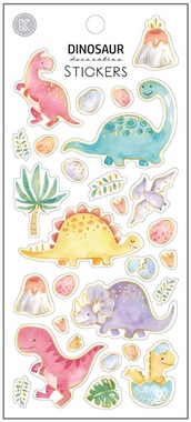 Samolepky dinosaury s priehľadným podkladom 10 x 21,5 cm