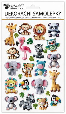 Samolepky POP UP ZOO zvieratá 14,5 x 25 cm