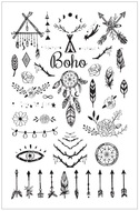 16011 Tetovací obtisky 8,5 x 13 cm, boho-2