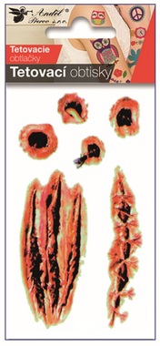 Tetovacie obtlačky Jazvy 10,5 x 6 cm