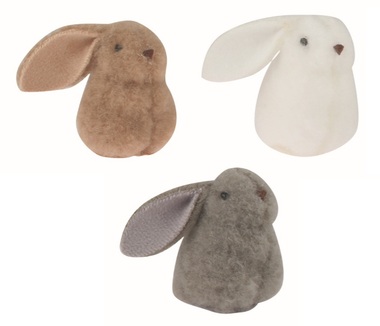 Zajac látkový 5,5 x 6 x 6 cm na klipe