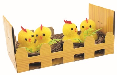 Kuriatka v hniezde 5,5 x 4 x 5,5 cm, 2 ks