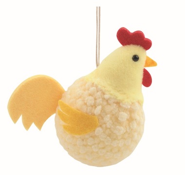 Kohút žltý 8,5 x 9 x 4,5 cm na zavesenie