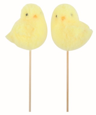 Kuriatko žlté 5,5 x 6 x 4,5 cm + špajle