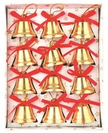 Zvončeky zlaté 12 ks v krabičke 2,5 cm