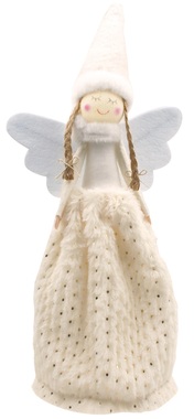 Anjel v plyšových šatách na postavenie 38 cm