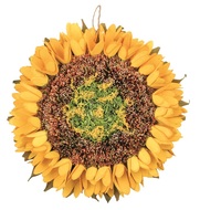 Dekorácia slnečnica na zavesenie 27 cm, žltá