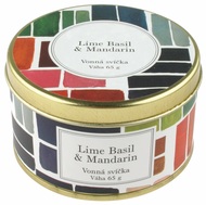 1877 Vonná svíčka Lime Basil & Mandarin, 65 g v plechové krabičce-2