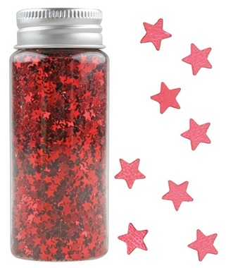 Konfety mini hviezdičky v tube červené, 55 g