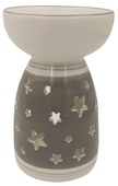 Aromalampa keramická šedá s hviezdičkami, 16 cm