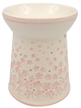Aromalampa porcelánová s ružovými kytičkami 13,5 cm