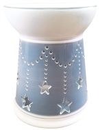 19546 Aromalampa keramická s hvězdami 15 cm, šedá -1