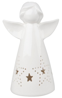 Anjel porcelánový s hviezdou 16 cm