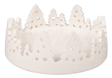 Dekorácia z porcelánu so stromčekmi 10,5 x 4 x 10,5 cm